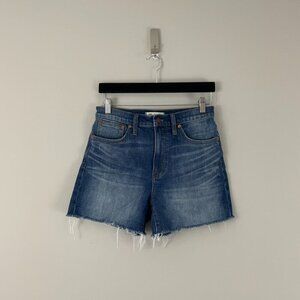 Madewell High Rise Cut Off Jean Shorts in Glenoaks Wash Size 27